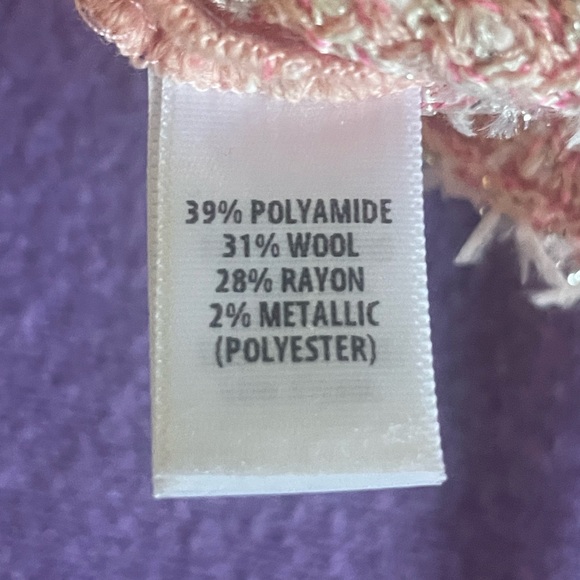 St. John Couture Pink Bouclé Knit Pencil Skirt | Wool Blend | Made in USA SZ 4 - Picture 11 of 12